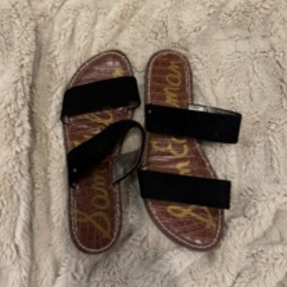 Sam Edelman Women's Black Gala Slides Size 8.5
